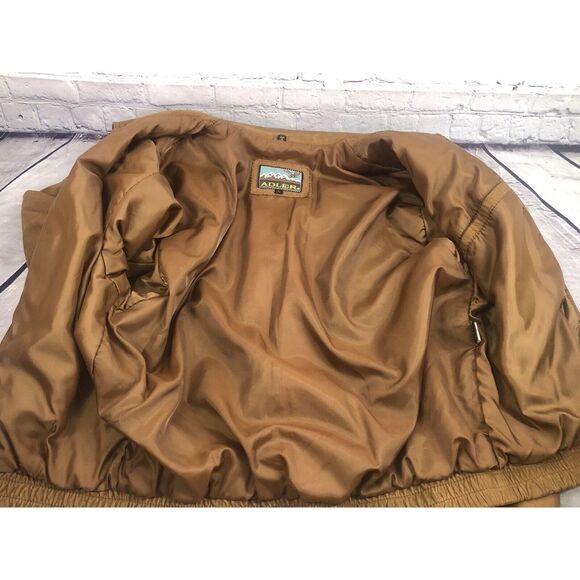 vtg Adler mens L Discoverer‎ 534 ship painting bomber suede jacket - Picture 6 of 6